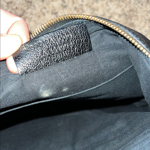 1890Black Leather Clutch with Gold Accents - Picture 6 of 6